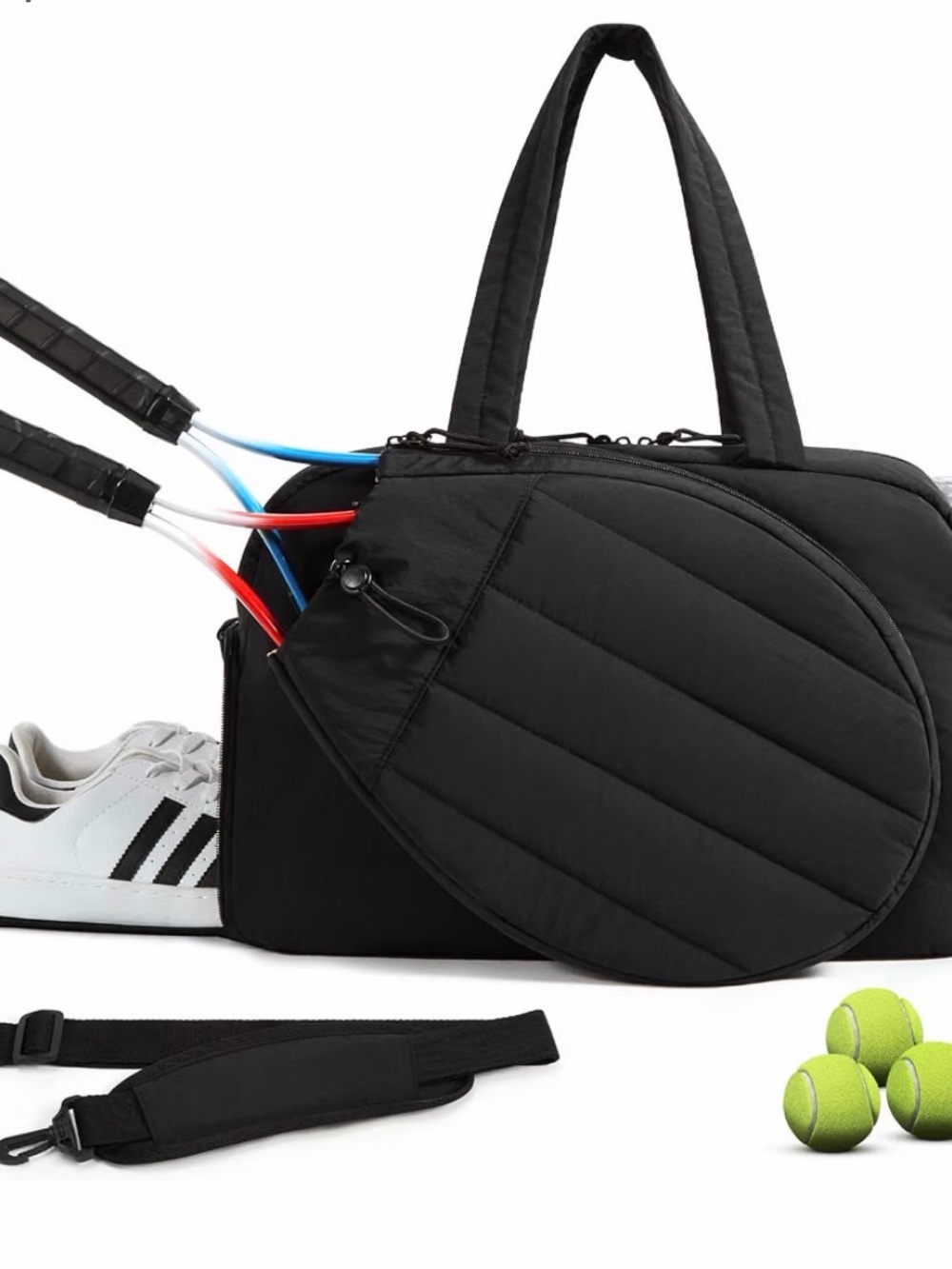 Women's Tennis Travel Bag with Racket Sleeve, Shoe Insert + compartments